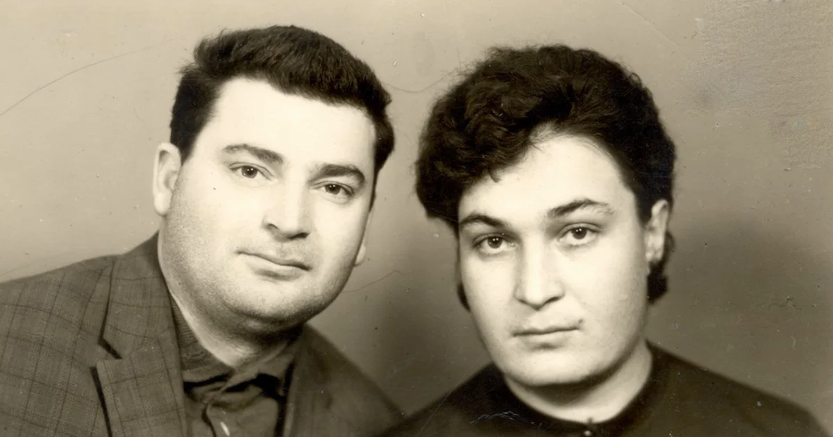 Meri Barnabishvili with her husband Image
